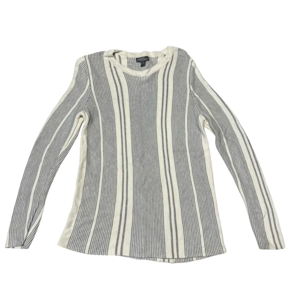 Market & Spruce - Womens Viscose Striped Sweater Sz. Medium